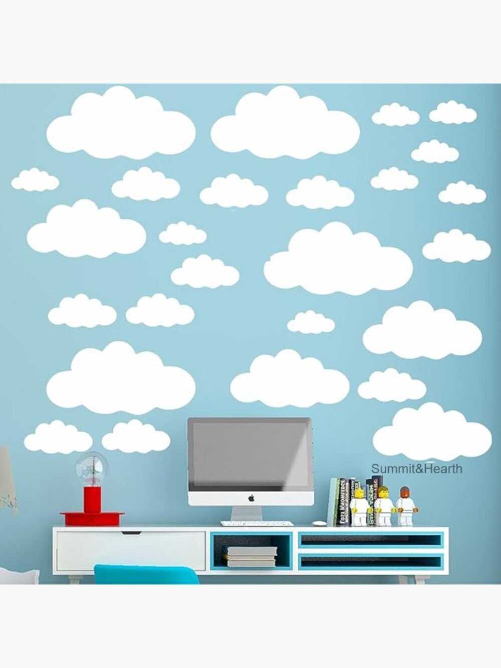 31 Pc Vinyl Cloud Wall Decal Stickers Mixing Sizes Kids Room Decor